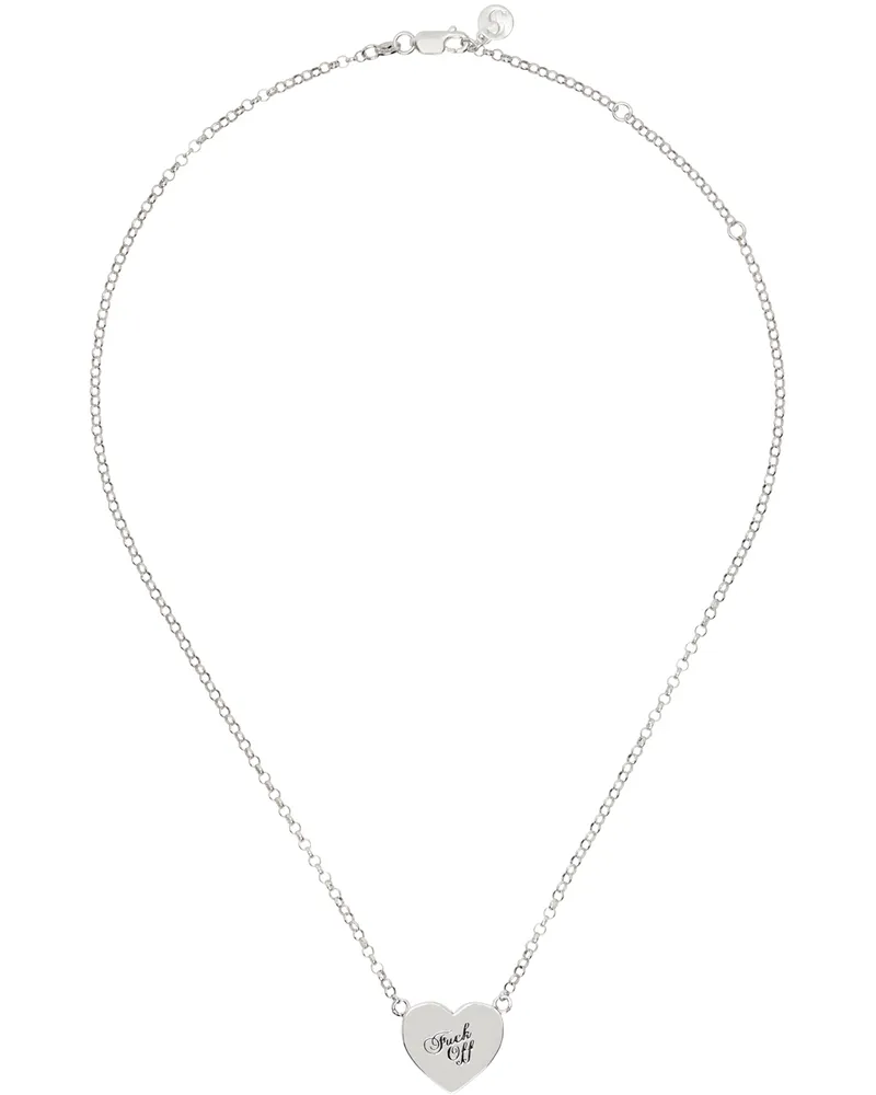 Stolen Girlfriends Club Silver Warm Welcome Heart Necklace Sterling