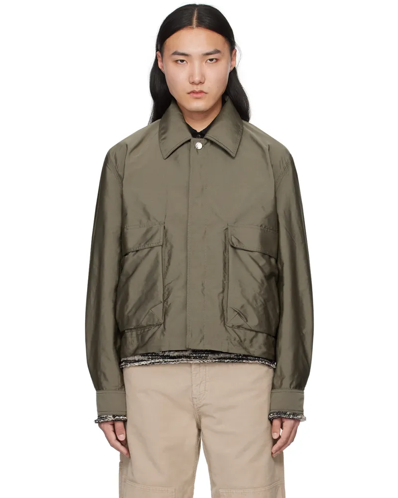 Filippa K Taupe Boxy Jacket Dark