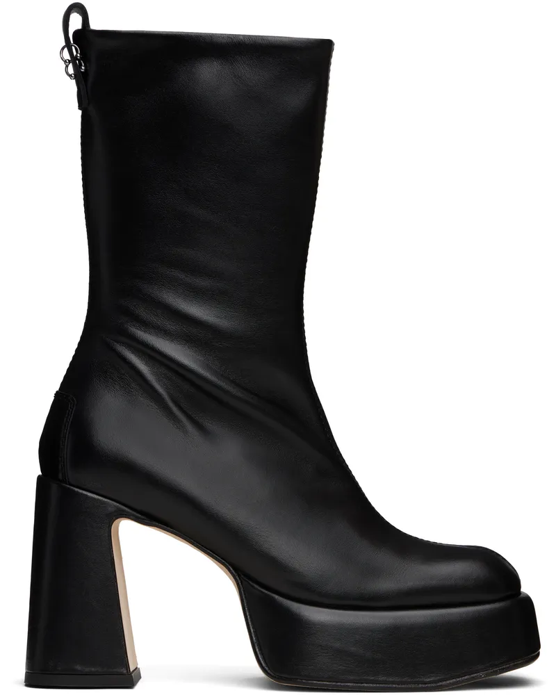 Miista Black Apple Ankle Boots Black