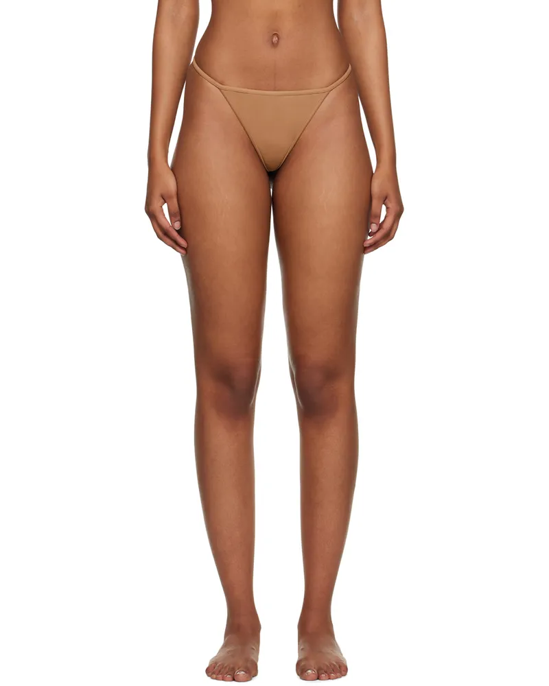Guess Tan Metal Triangle Thong A119