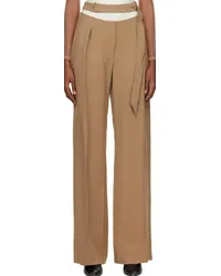 Thierry Mugler Tan Fluid Trousers Stone