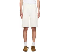 White Cut-Out Denim Shorts