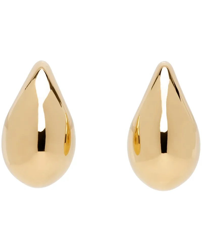 Bottega Veneta Gold Large Drop Earrings 8120