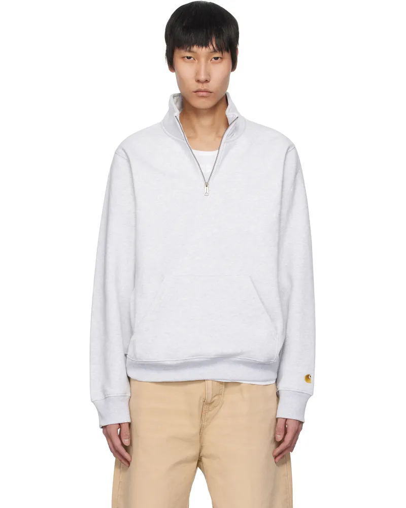 Carhartt WIP Gray Chase Neck Zip Sweatshirt 00jxx