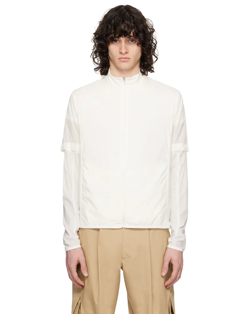 Hyein Seo White Convertible Track Jacket White