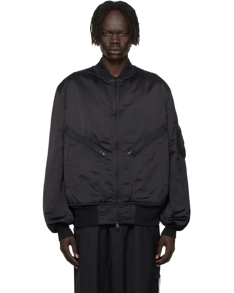 Y-3 Black Insulated Bomber Jacket Black