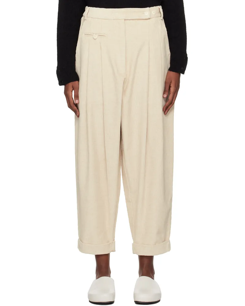 CORDERA Beige Carrot Trousers Cream