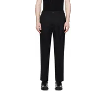 Black Wide Tapered Trousers