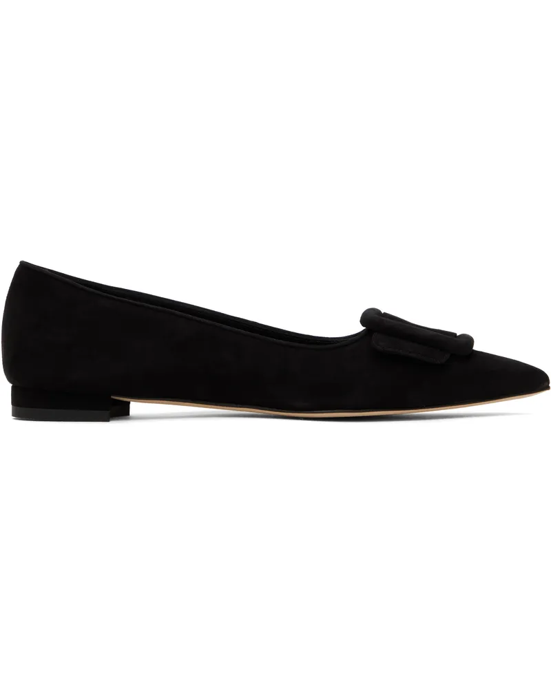 Manolo Blahnik Black Maysale Ballerina Flats 0015