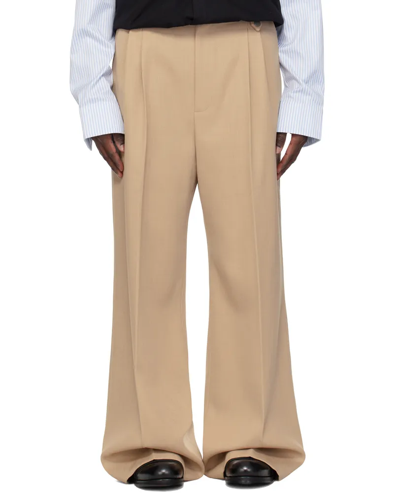 Egonlab Beige Pleated Trousers Tailoring