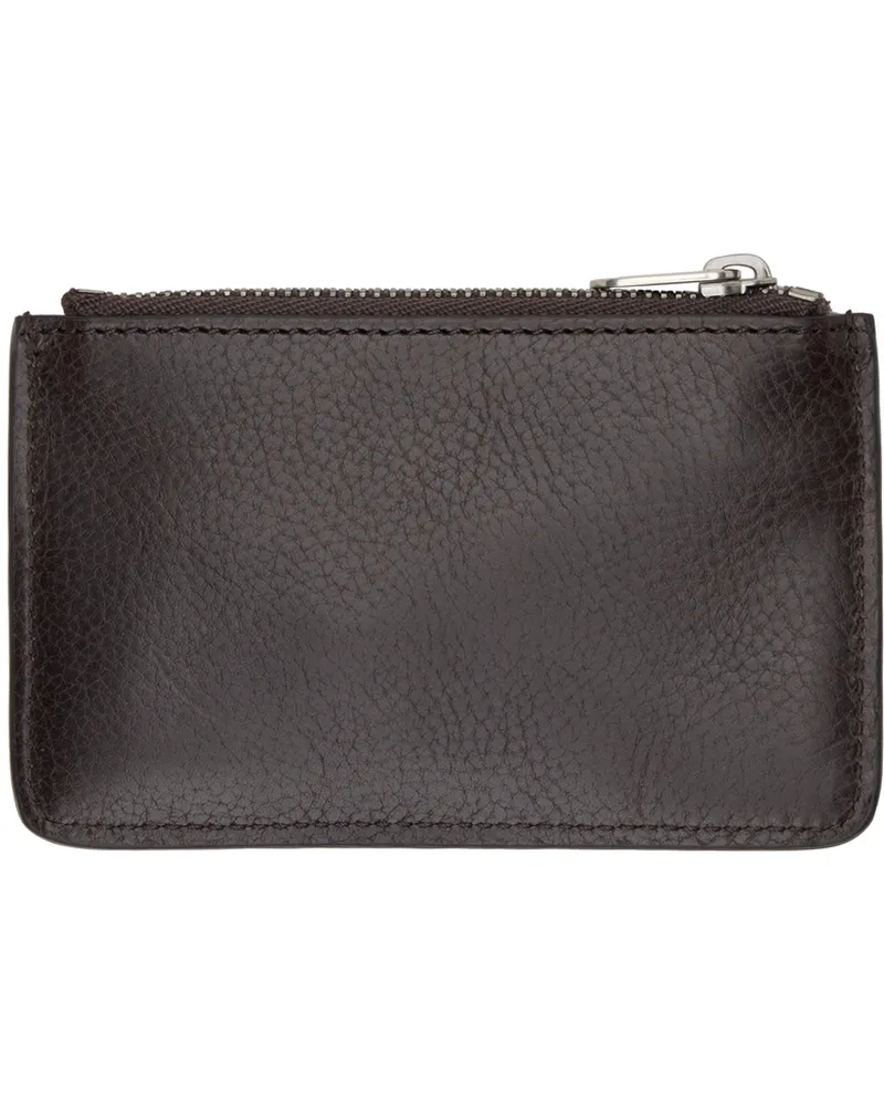 The Row Brown Zipped Keychain Coin Pouch Tango