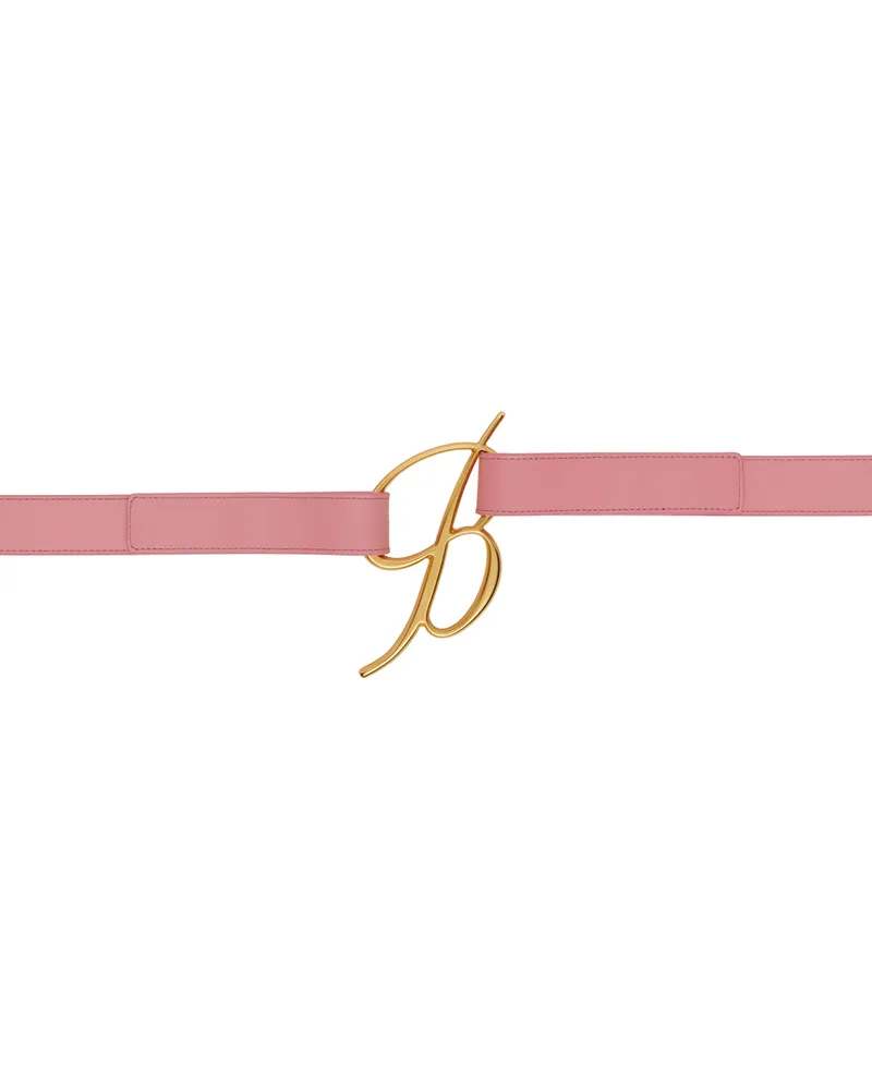 Blumarine Pink Logo Buckle Belt N0729