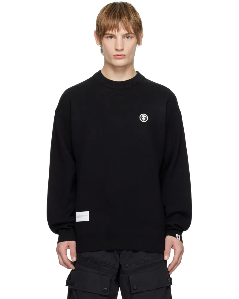 AAPE by A Bathing Ape Black AAPE NOW Knit Sweater Bkx