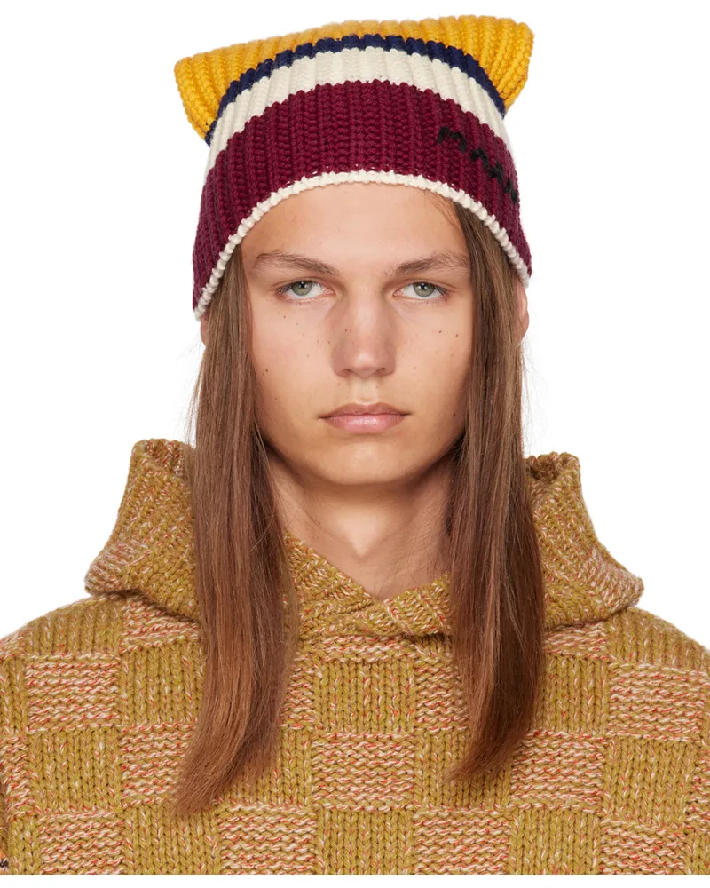 Marni Multicolor Logo Beanie 00y56