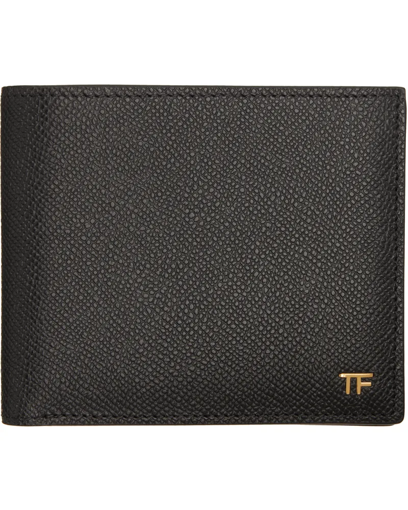 Tom Ford Black Small Grain Leather Bifold Wallet 1n001black