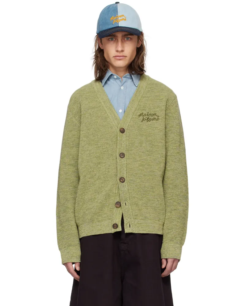 Kitsuné Green Handwriting Cardigan H358