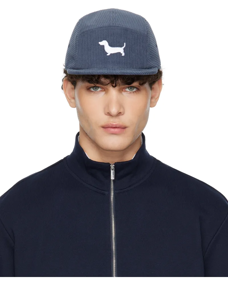 Thom Browne Navy 5-Panel Hector Corduroy Cap 415