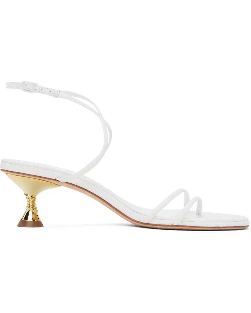 Studio Amelia White Helix 50 Heeled Sandals Wht