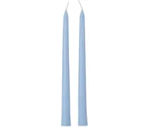Blue Tapered Candle Stick Set