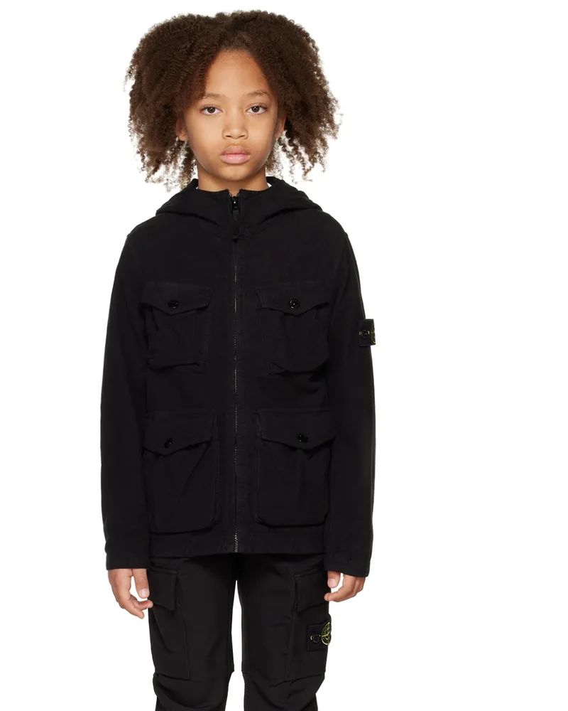 Stone Island Kids Black Q0401 Jacket V0029