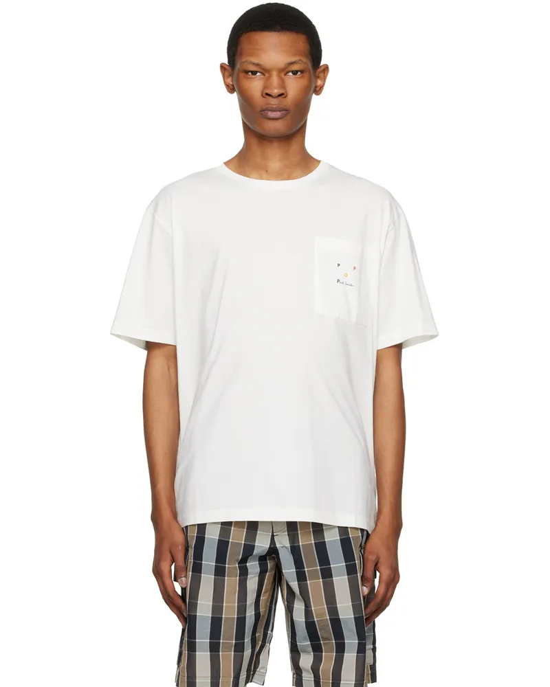 Pop Trading Company White Paul Smith Edition Pocket T-Shirt White