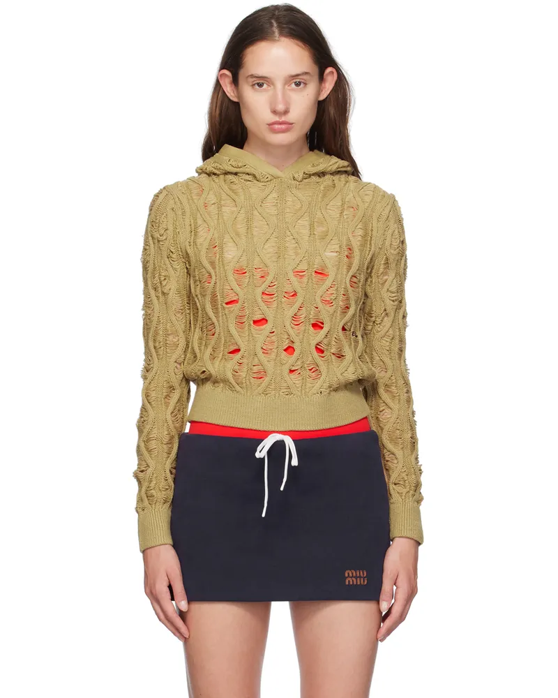 Isa Boulder Beige Fudgy Sloping Hoodie Sand