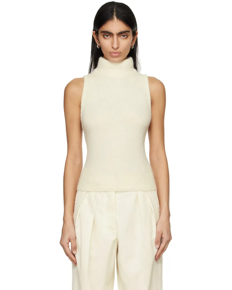 Róhe Off-White Open Back Tank Top 105