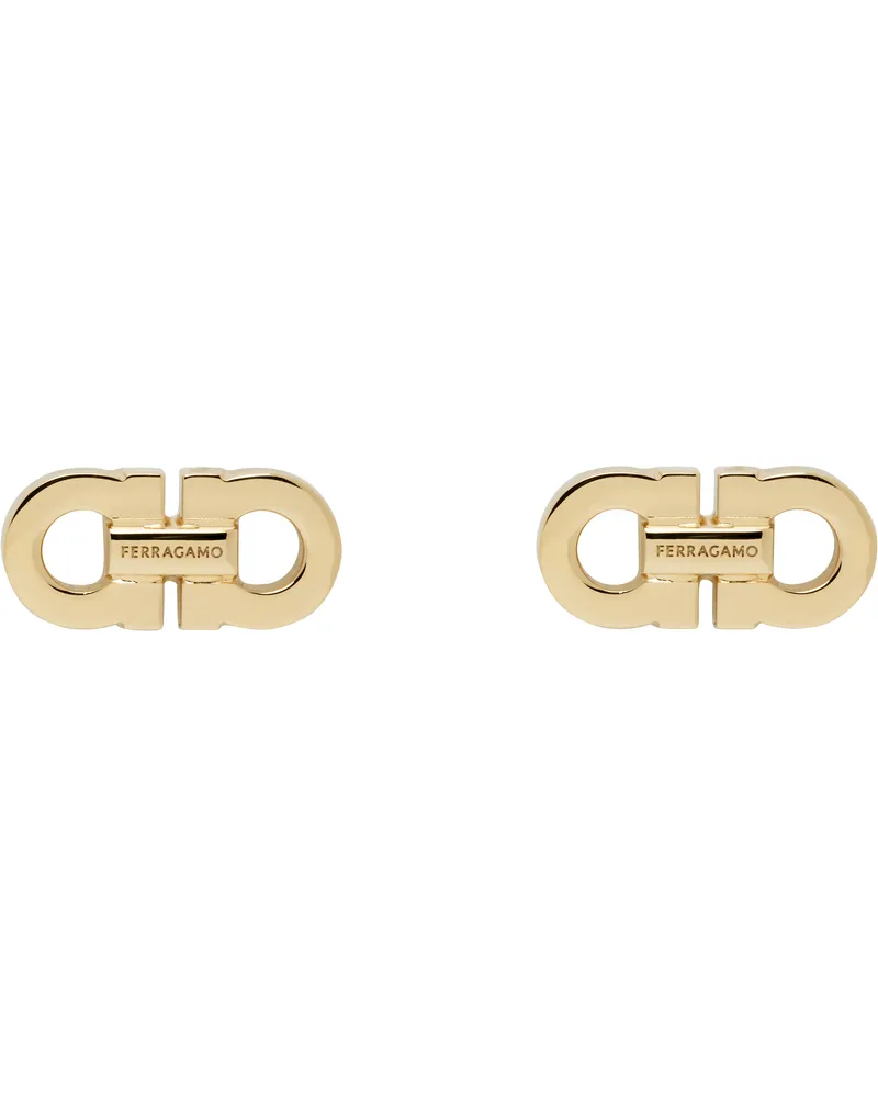 Ferragamo Double Gancini Cufflinks Oro