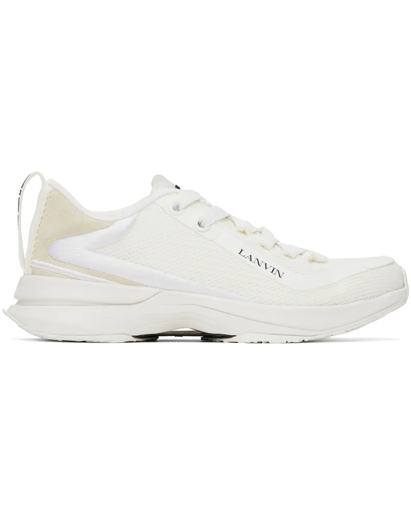 Lanvin White L-I Mesh Sneakers 0000