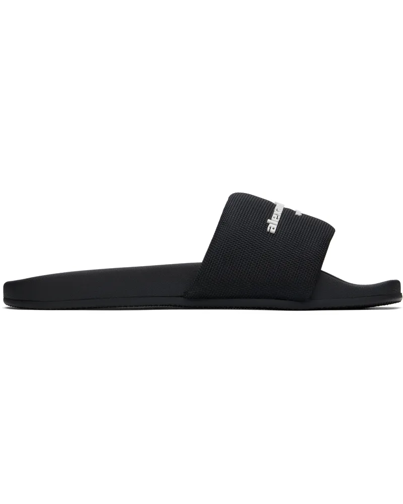 Alexander Wang Black AW Pool Slides Black