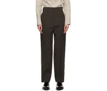 Brown Garment-Dyed Trousers
