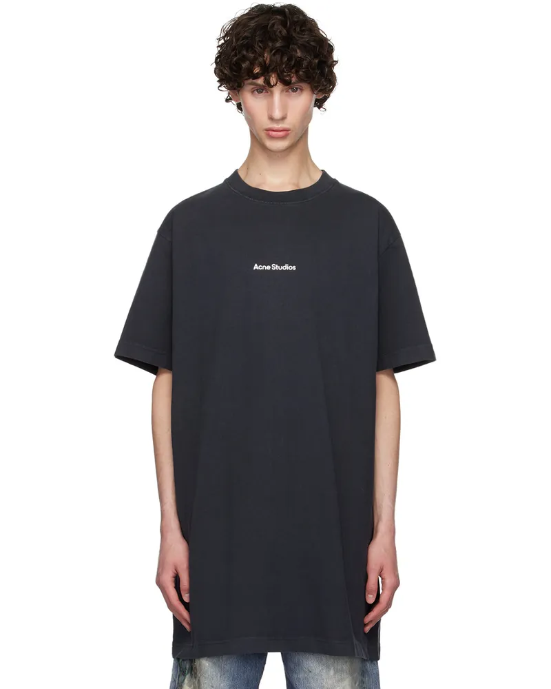Acne Studios Black Printed T-Shirt 900