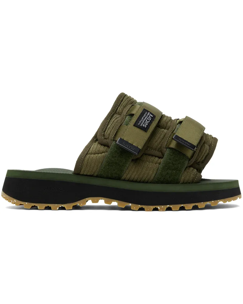 SUICOKE Khaki MOTO-SHELLab Sandals Kombu