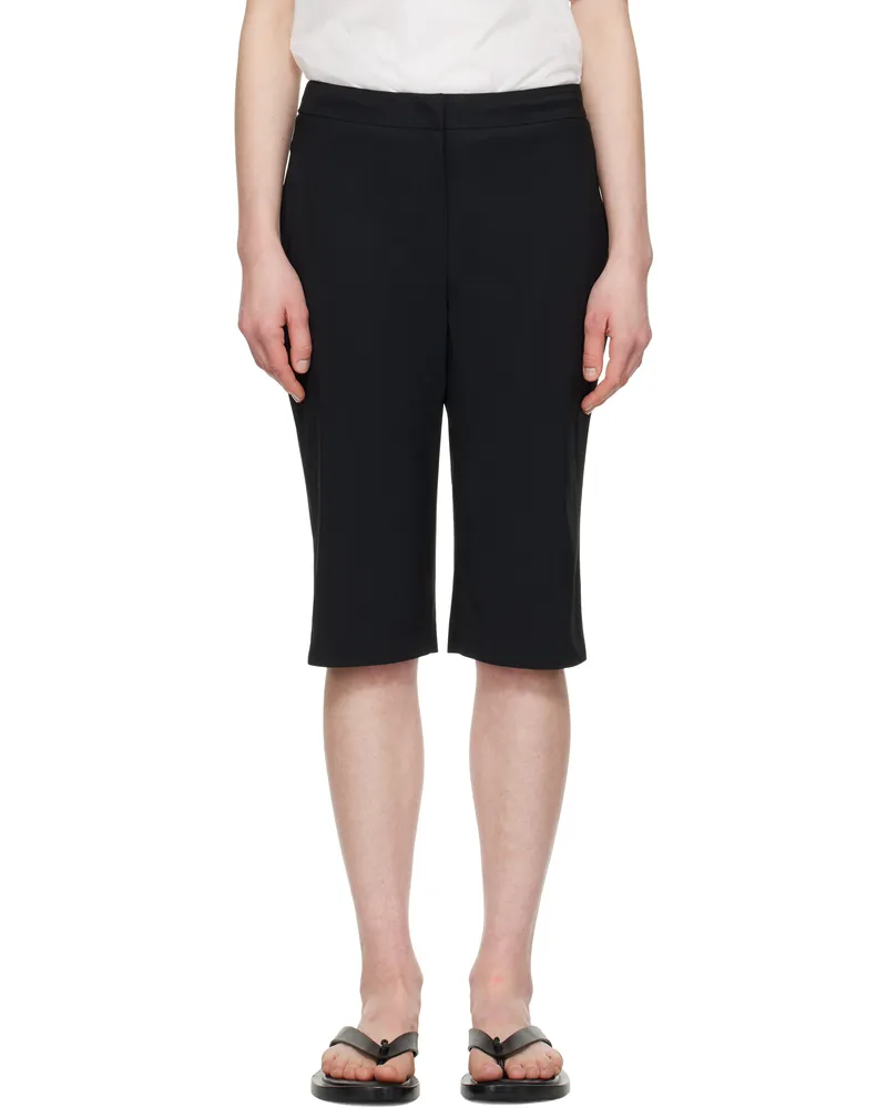 AMOMENTO Black Bermuda Shorts Black