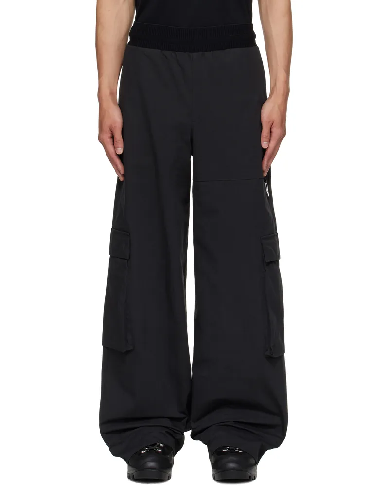 Heliot Emil Black Pulsar Cargo Pants Tech