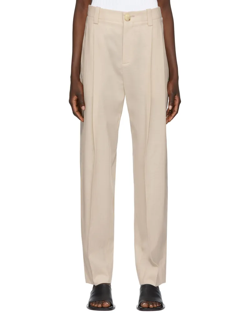 Vince Beige Tapered Trousers Pale