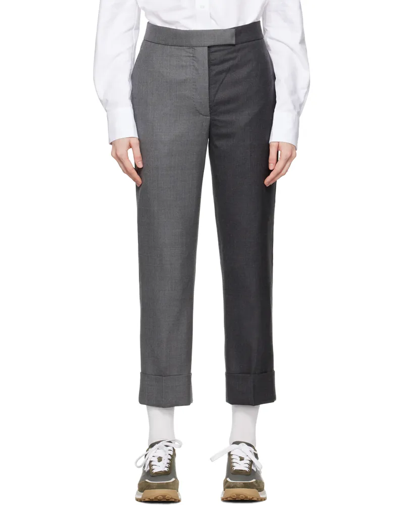 Thom Browne Gray Classic Backstrap Trousers 035