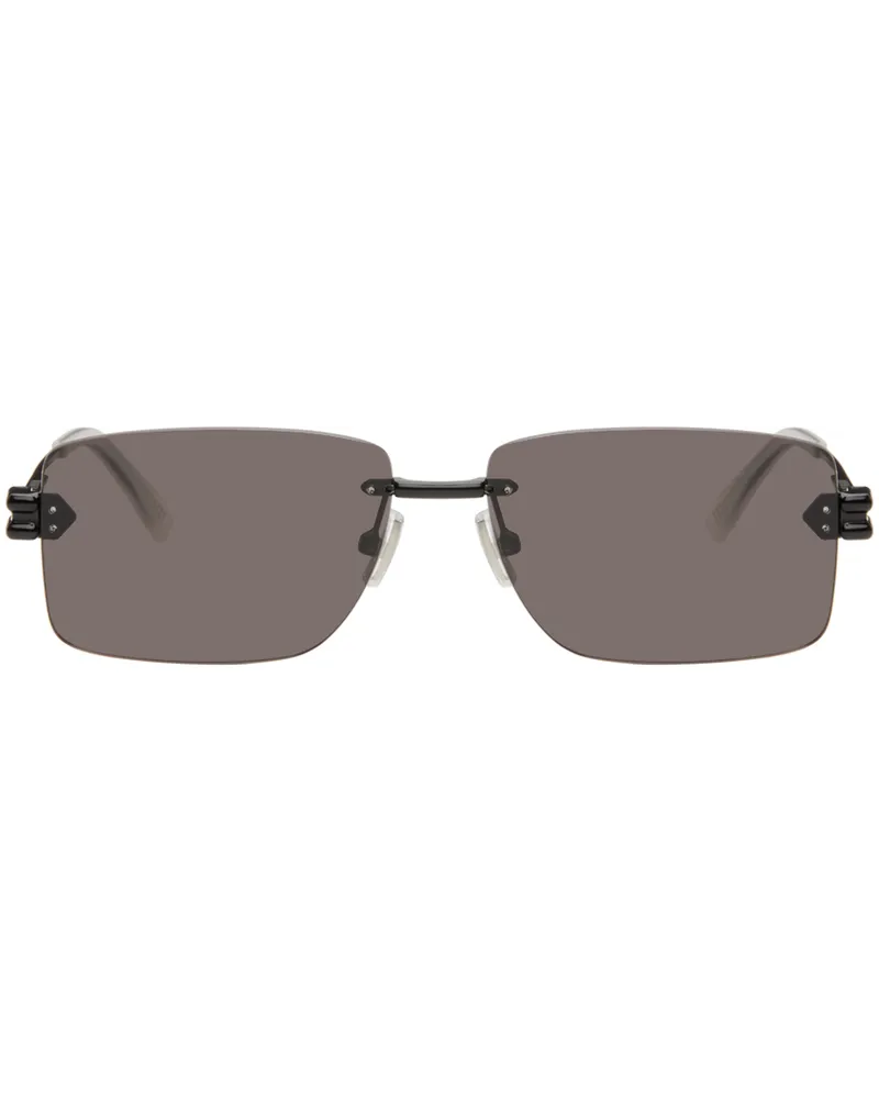 Bottega Veneta Silver Square Sunglasses Silver-silver-grey