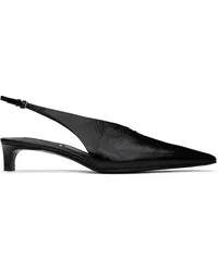 Jil Sander Black Slingback Heels Black