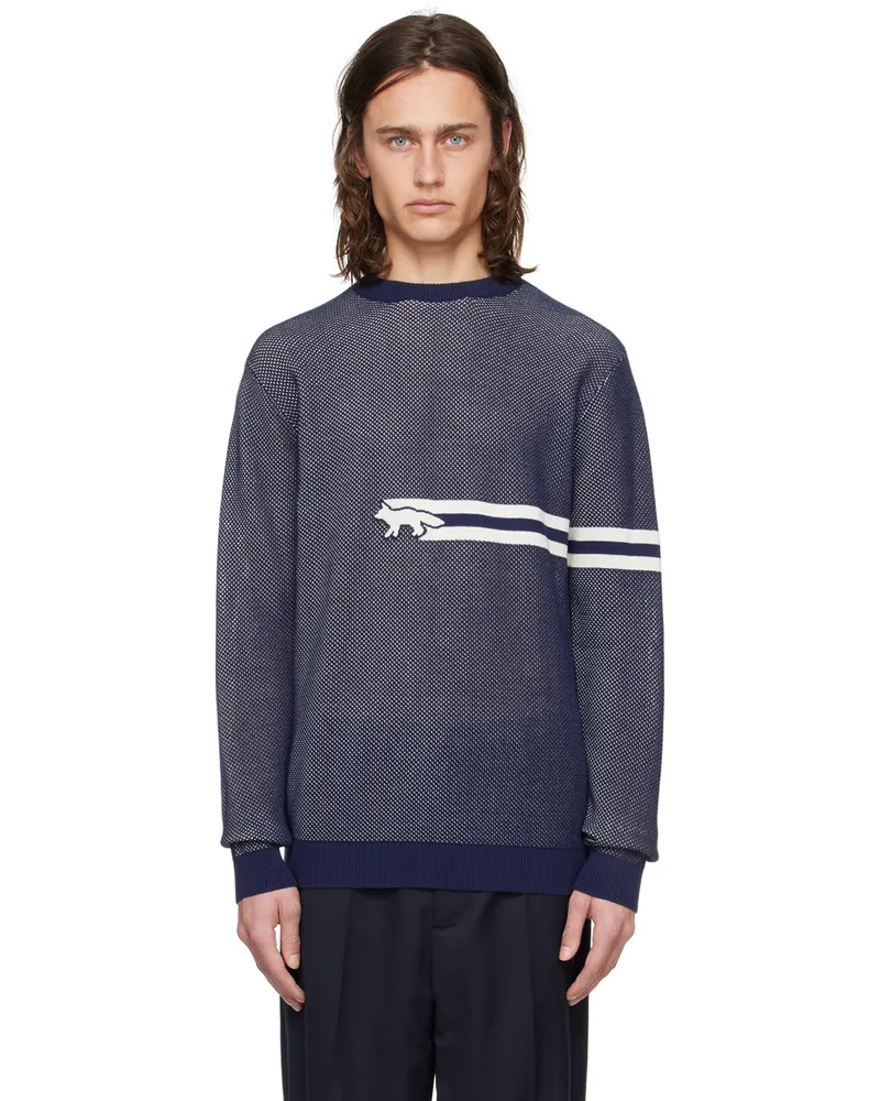 Kitsuné Navy Flash Fox Sweater P492