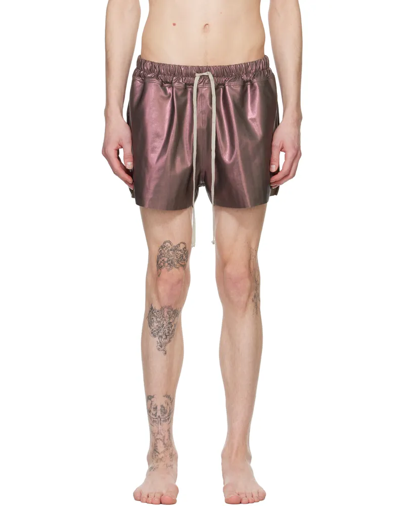 Rick Owens Brown Hollywood Boxer Swim Shorts 84