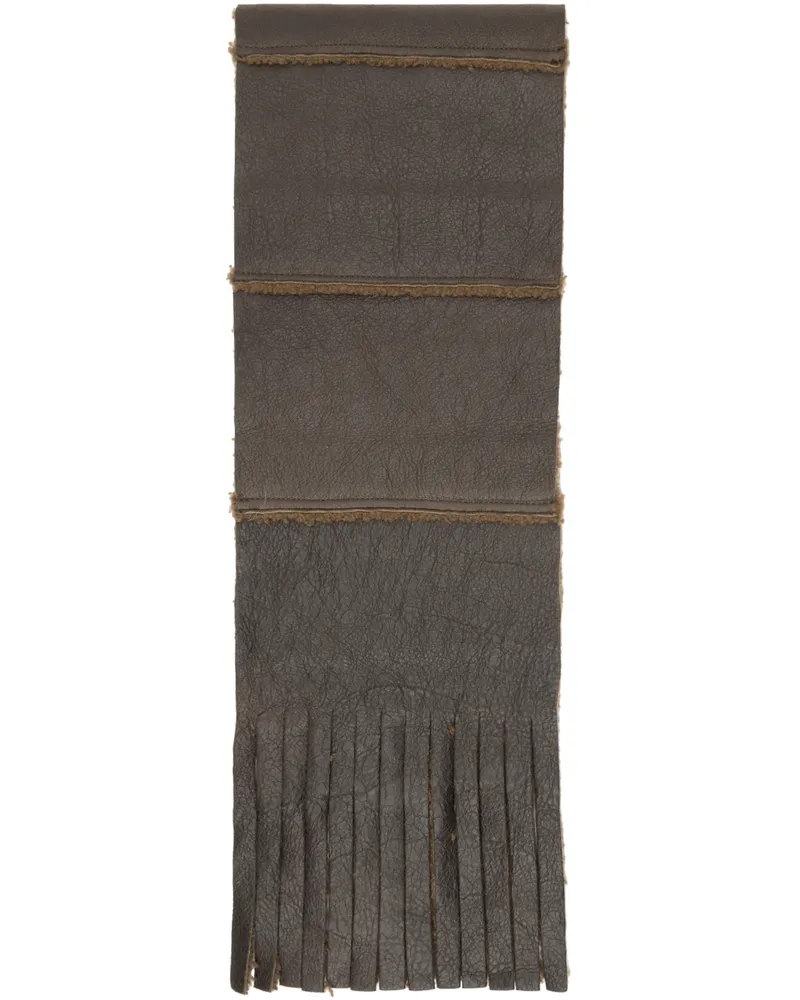 Our Legacy Brown Shearling Scarf Rustic