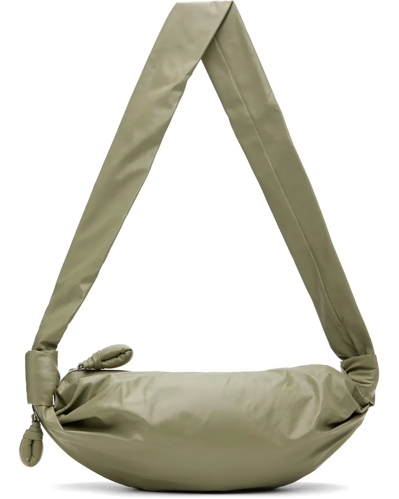 Christophe Lemaire Green Small Soft Croissant Bag Gr609