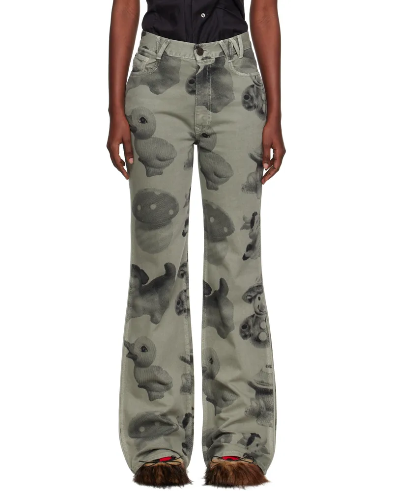 Vivienne Westwood Green Ray 5 Pocket Jeans M306