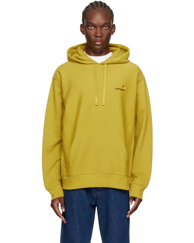 Carhartt WIP Yellow American Script Hoodie Xx