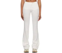 White Double-Faced Trousers