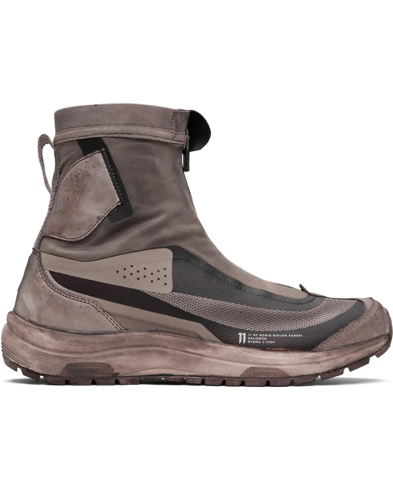 Boris Bidjan Saberi Taupe Salomon Edition Bamba 2 High V2 Sneakers Dirty