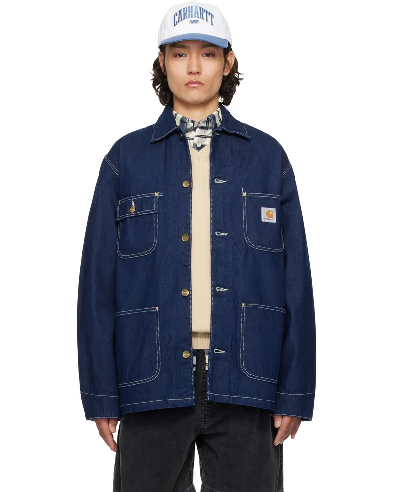 Carhartt WIP Blue OG Chore Denim Jacket 012y