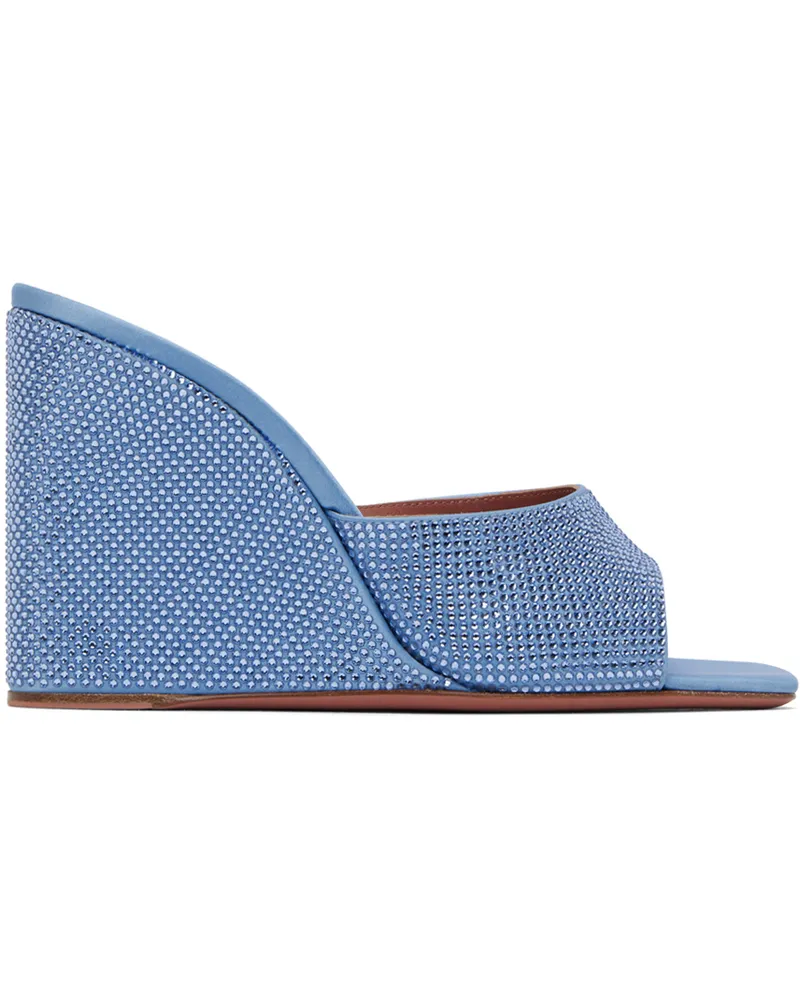 Amina Muaddi Blue Lupita Heeled Sandals Baby