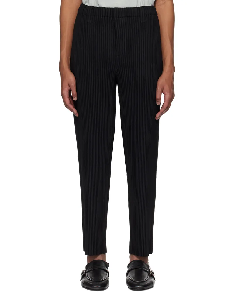 Issey Miyake Black 'Wool Like' Light Trousers 15-black